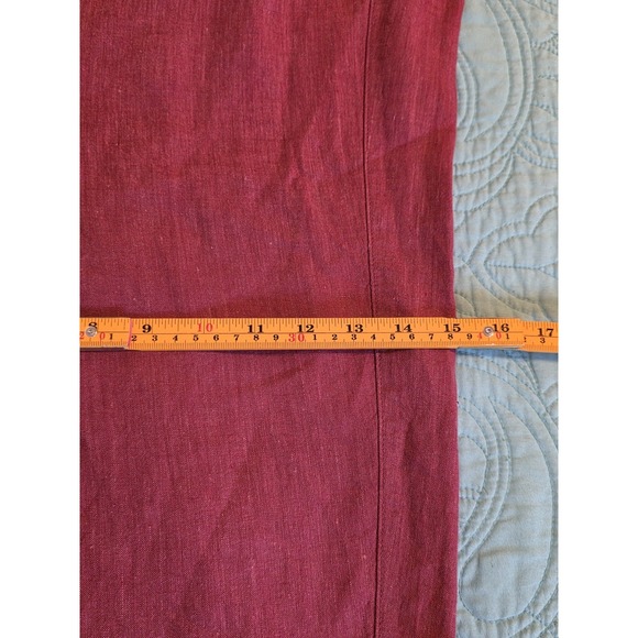 Athleta Size 24 Red Retreat Wide Leg 100% Linen Elastic Waist Drawstring Pants - Picture 13 of 14